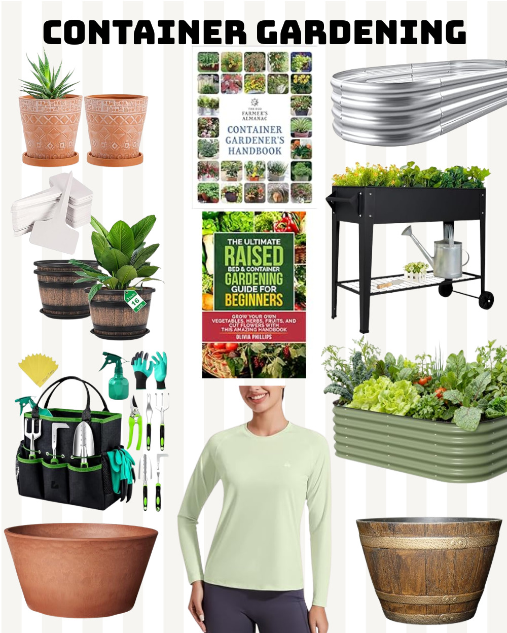 Container gardening supplies for growing herbs, flowers, and vegetables in small spaces. Affiliate link — at no extra cost to you.